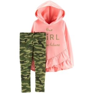 Carter’s 9 mo hoodie and camo pants NWT